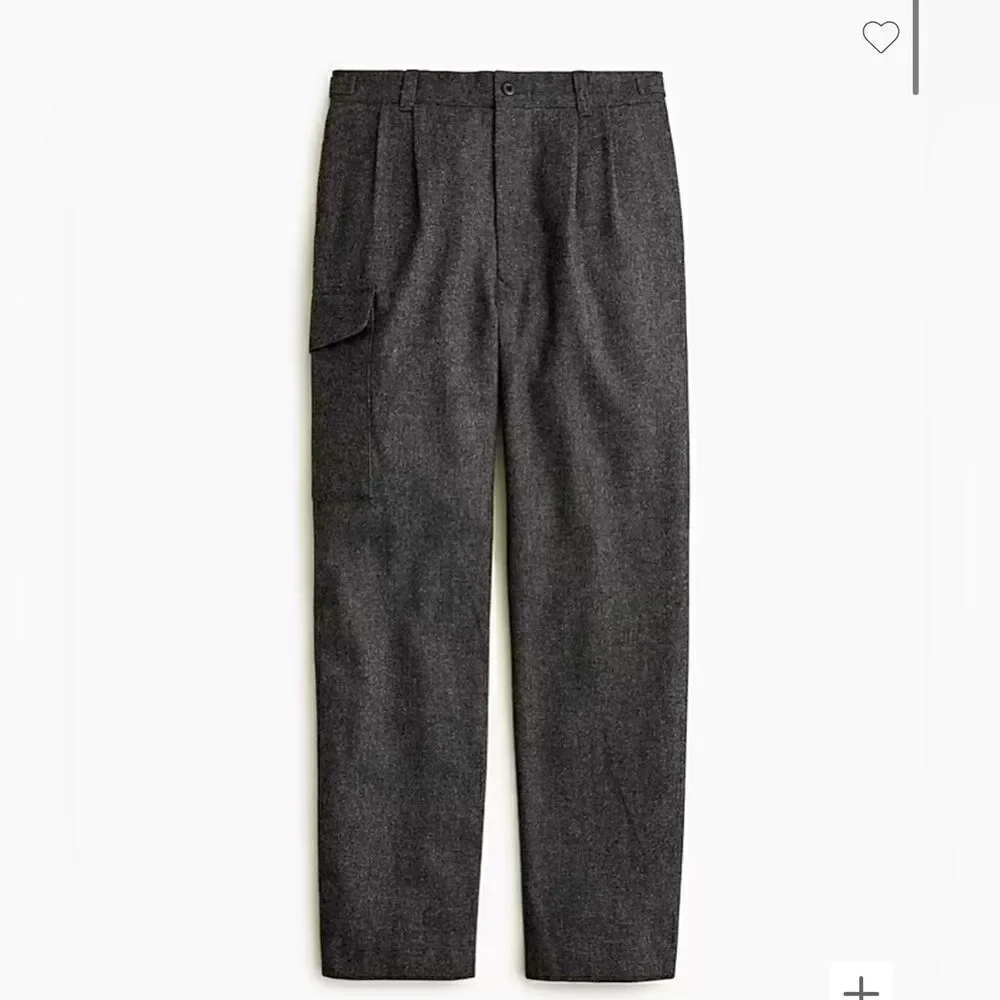 J.Crew Wool-blend pleated cargo pant